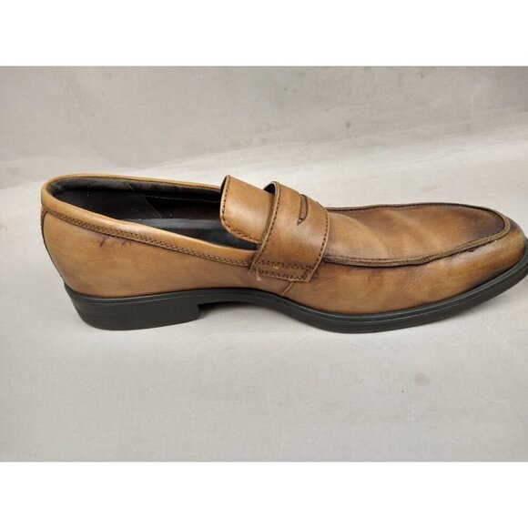 ECCO Melbourne Slip On Leather Penny Loafer Amber Men’s Size 12/12.5 - Picture 6 of 10